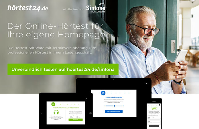Der Online-Hörtest für Ihre eigene Homepage